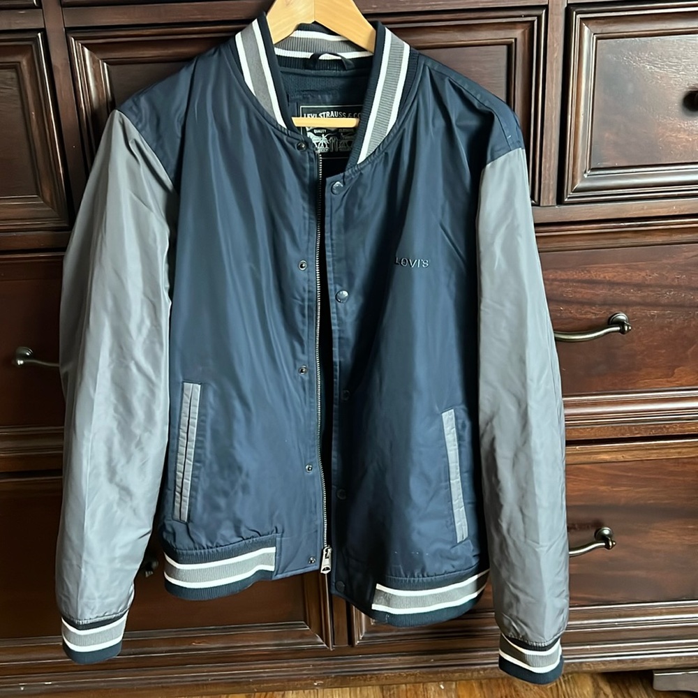 Levi’s lightweight color block varsity jacket
